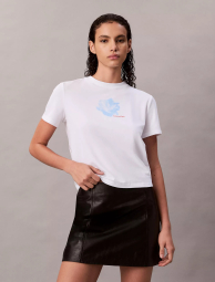 Женская футболка Calvin Klein с принтом 1159850173 (Белый XS)