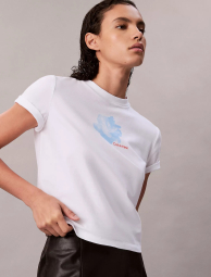 Жіноча футболка Calvin Klein з принтом 1159850173 (Білий XS)