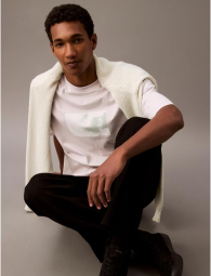 Мужская футболка Calvin Klein с принтом 1159850176 (Сиреневый XXL)