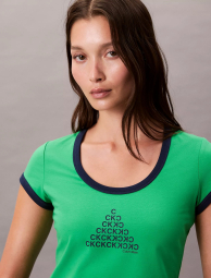 Жіноча футболка Calvin Klein з логотипом 1159850187 (Зелений XS)