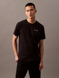 Чоловічі футболки з логотипом Calvin Klein 1159850248 (Чорний S)