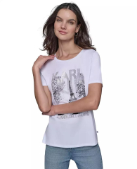 Жіноча футболка Karl Lagerfeld Paris зі стразами 1159850397 (Білий L)
