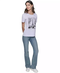 Жіноча футболка Karl Lagerfeld Paris зі стразами 1159850397 (Білий L)