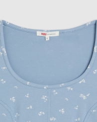 Женская укороченная футболка Levi's с принтом 1159850852 (Голубой M)