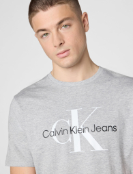 Чоловічі футболки з логотипом Calvin Klein 1159850983 (Сірий L)