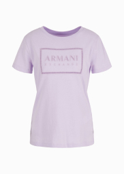 Женская футболка Armani Exchange с логотипом 1159851046 (Сиреневый S)