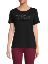 Женская футболка Karl Lagerfeld Paris с логотипом 1159851050 (Черный S)