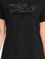 Женская футболка Karl Lagerfeld Paris с логотипом 1159851050 (Черный S)