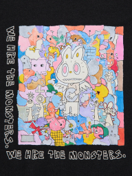 Футболка с принтом Labubu POP MART UT UNIQLO 1159851116 (Черный L)