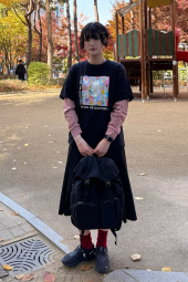 Футболка с принтом Labubu POP MART UT UNIQLO 1159851116 (Черный L)