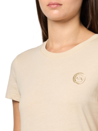 Женская футболка Armani Exchange с логотипом 1159851122 (Бежевый M)