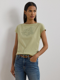 Женская футболка Ralph Lauren с вышивкой 1159851358 (Зеленый S)