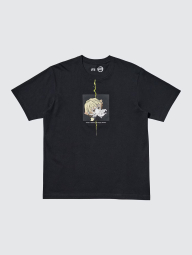 Футболка Demon Slayer: Kimetsu no Yaiba UNIQLO с принтом Zenitsu 1159851361 (Черный S)