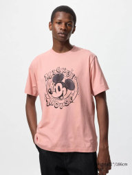 Футболка UNIQLO с Mickey Mouse Disney 1159851366 (Розовый 3XL)