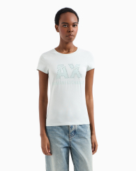 Жіноча футболка Armani Exchange зі стразами 1159851555 (Зелений L)