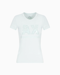 Женская футболка Armani Exchange со стразами 1159851555 (Зеленый L)
