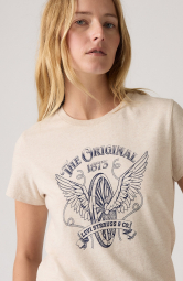 Женская футболка Levi's с рисунком 1159851666 (Бежевый S)