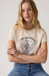 Женская футболка Levi's с рисунком 1159851666 (Бежевый S)