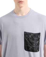 Футболка Armani Exchange с карманом 1159851837 (Сиреневый XL)