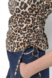 Футболка DKNY со сборками 1159852014 (Леопардовый XS)