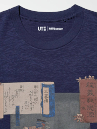 Футболка UNIQLO с принтом Ukiyo-e Museum of Fine Arts 1159852072 (Синий M)