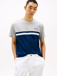 Мужская футболка Tommy Hilfiger с логотипом 1159852118 (Синий/Серый M)