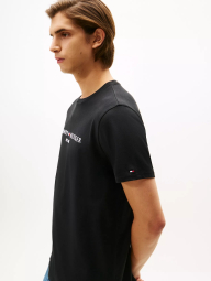 Мужская футболка Tommy Hilfiger с вышитым логотипом 1159852287 (Черный XL)