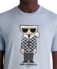 Мужская футболка Karl Lagerfeld Paris с принтом 1159852509 (Голубой S)