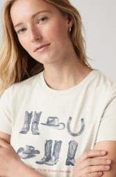 Женская футболка Levi's с принтом 1159852529 (Молочный M)