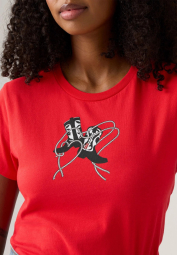 Женская футболка Levi's с принтом 1159853161 (Красный S)