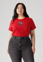 Женская футболка Levi's с принтом 1159853161 (Красный S)