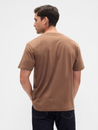 Мужская футболка GAP с принтом 1159853227 (Коричневый M)