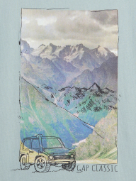 Мужская футболка GAP с принтом 1159853182 (Зеленый M)