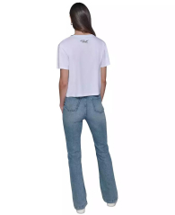 Женская футболка с принтом Karl Lagerfeld Paris со стразами 1159853385 (Белый XL)