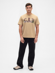 Мужская футболка GAP с принтом 1159854574 (Бежевый M)