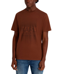 Мужская футболка Karl Lagerfeld Paris логотипом 1159853469 (Коричневый M)