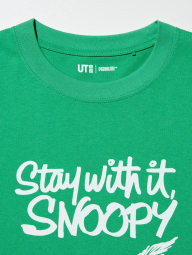 Футболка PEANUTS UT UNIQLO с принтом 1159854073 (Зеленый M)