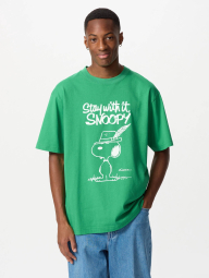 Футболка PEANUTS UT UNIQLO с принтом 1159854073 (Зеленый M)