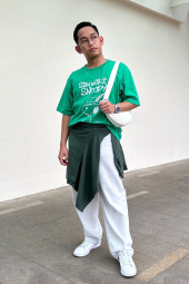 Футболка PEANUTS UT UNIQLO с принтом 1159854073 (Зеленый M)