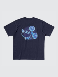 Футболка с принтом Disney's Mickey Faces UNIQLO 1159854235 (Синий XXL)