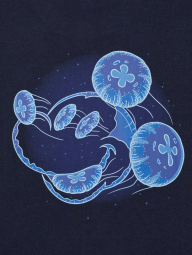 Футболка с принтом Disney's Mickey Faces UNIQLO 1159854235 (Синий XXL)