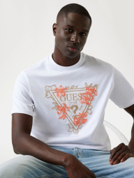 Мужская футболка Guess с вышивкой 1159854519 (Белый XL)