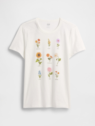 Женская футболка GAP с принтом 1159854715 (Белый S)