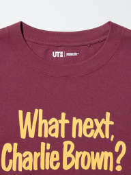 Футболка PEANUTS UT UNIQLO с принтом 1159854991 (Бордовый XS)