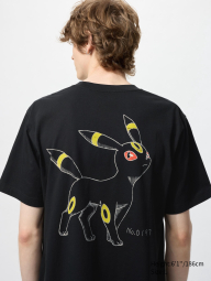 Футболка Pokémon Sketch UNIQLO із принтом ззаду 1159855009 (Чорний M)
