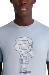 Жіноча футболка Karl Lagerfeld Paris з принтом 1159855049 (Блакитний XXL)