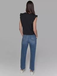 Жіноча футболка Karl Lagerfeld Paris з рукавами-крильцями 1159855135 (Чорний XL)