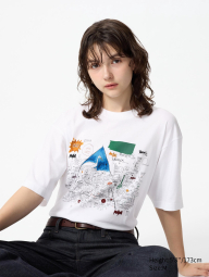 Футболка Jean-Michel Basquiat UNIQLO з принтом 1159855190 (Білий XL)