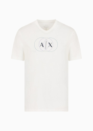 Чоловічі футболки з логотипом Armani Exchange 1159855415 (Білий L)