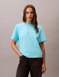 Женская футболка Calvin Klein с логотипом 1159855441 (Голубой L)